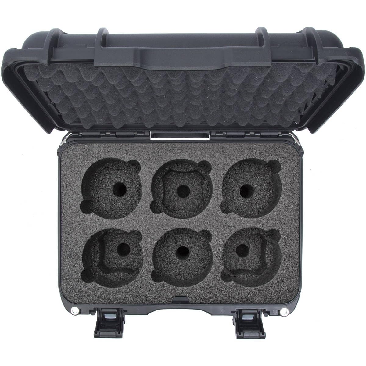 Waterproof Nanuk 918 Hard Case with Custom Foam Insert for 6 Lenses - Graphite