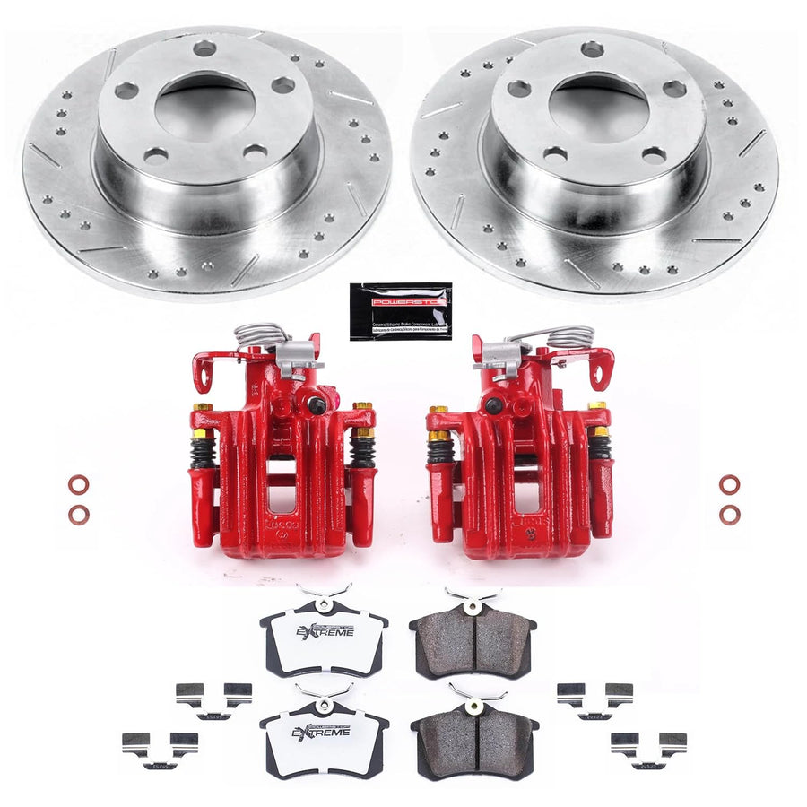 Power Stop Rear KC4845-26 Z26 Street Warrior Brake Kit For Audi A6 Quattro 1999-2004 [Model Specific]