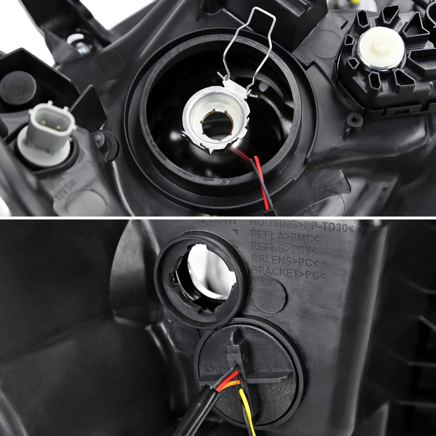 Black Projector Headlights SPEC-D TUNING w/Switchback Sequential LED Turn Signal Compatible with 2014-2021 Toyota Tundra, Left + Right Pair Headlamp Assembly