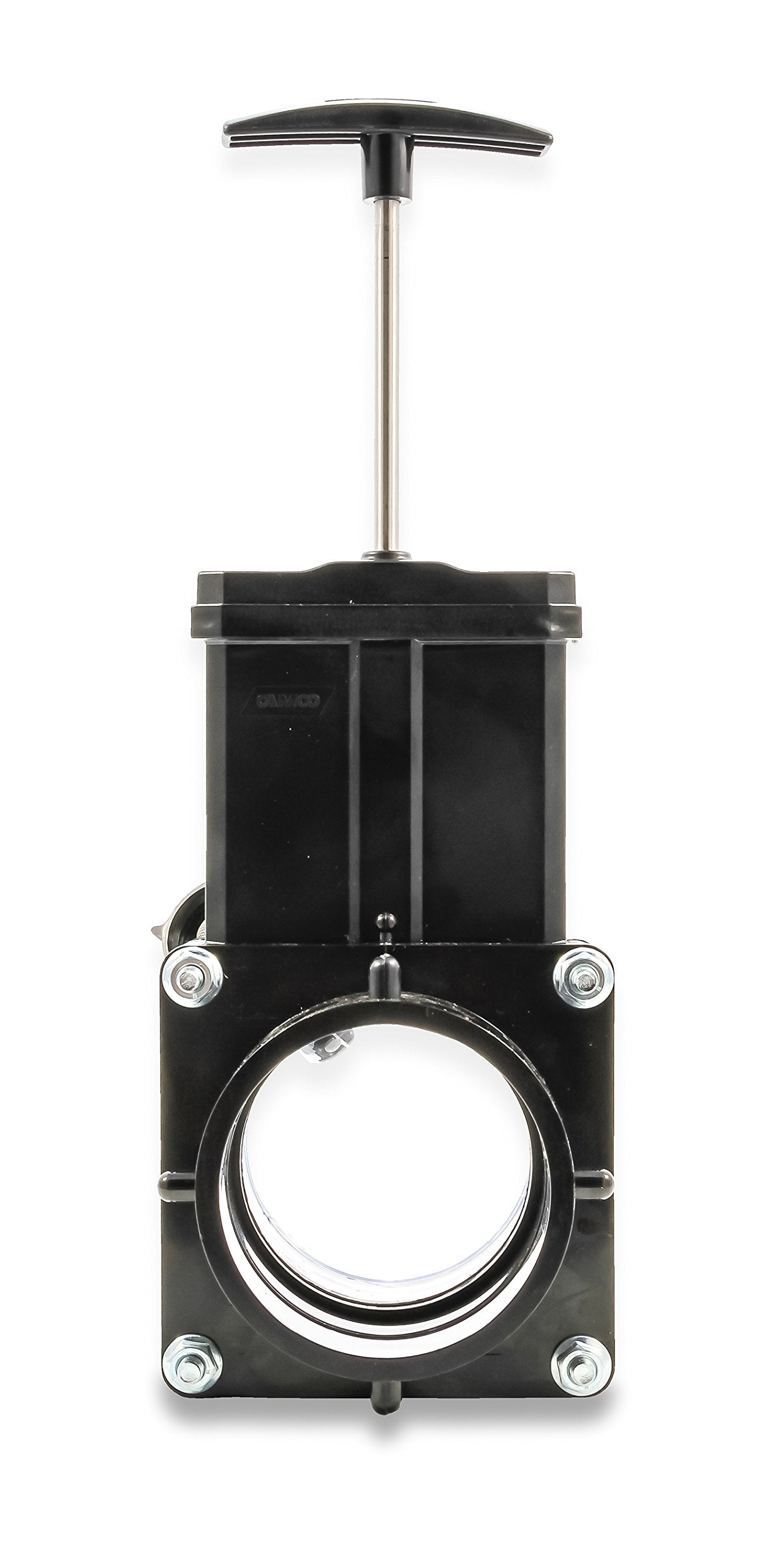 Camco Dual Flush Pro Holding Tank Rinser/RV Camper - Features 3-Inch Gate Valve & Reverse Flush Valve - Empties & Flushes RV Black Water Tanks and RV Sewer Hose (39062)