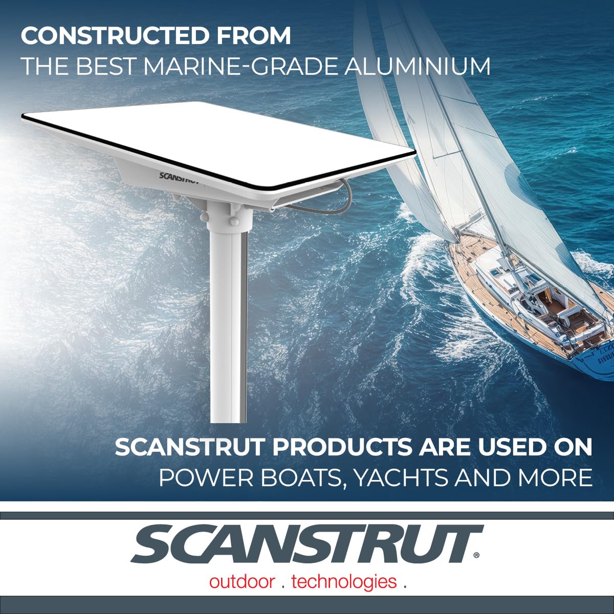 Flat High-Performance Aluminum Wedge for Starlink Scanstrut - 8°
