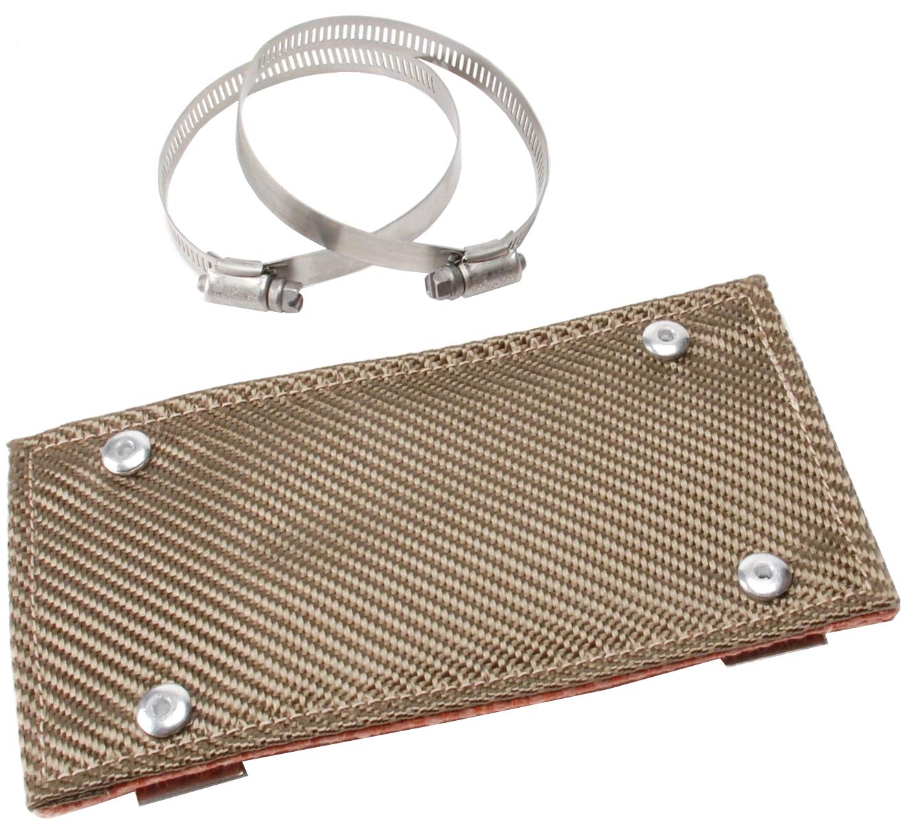 Titanium Pipe Shield Design Engineering 010453 4" x 8" Exhaust Heat Shield