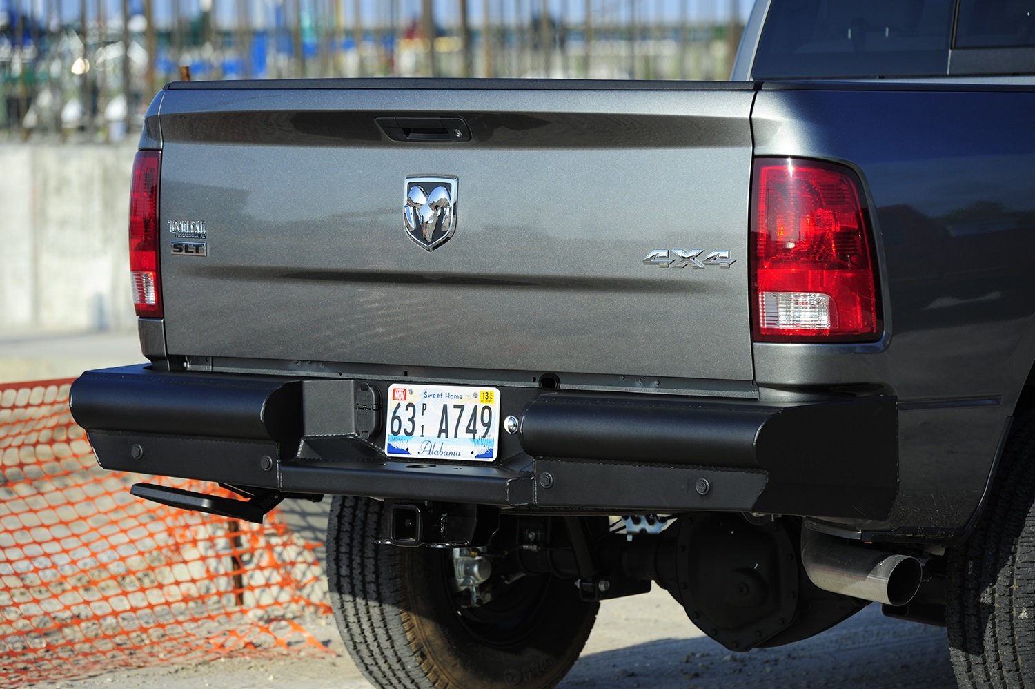 Fab Fours Elite Rear Bumper DR94-U1650-1 2 Stage Black Powder Coated Elite Rear Bumper