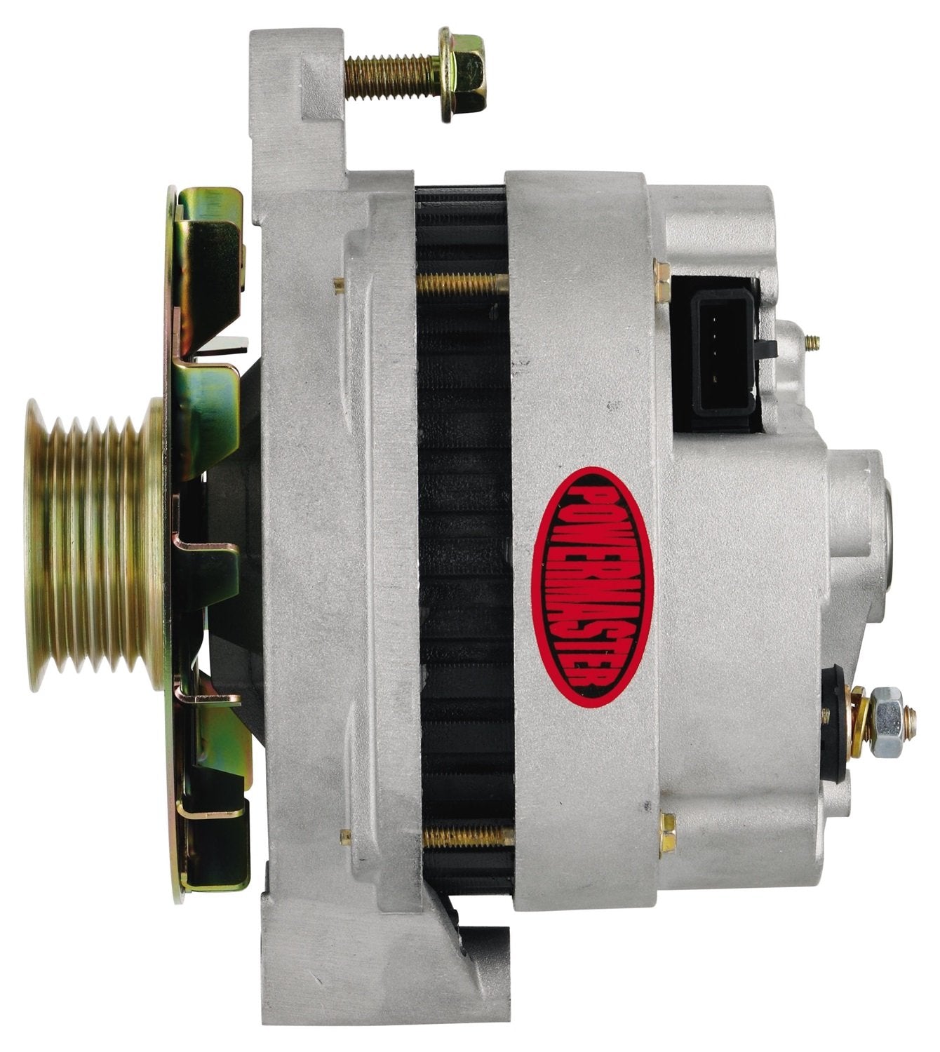 Alt GM CS144 Powermaster Natural 200A 6 grv Pulley/Baffle Str MTG Threaded MTG Ear 1-Wire or OE Hookup