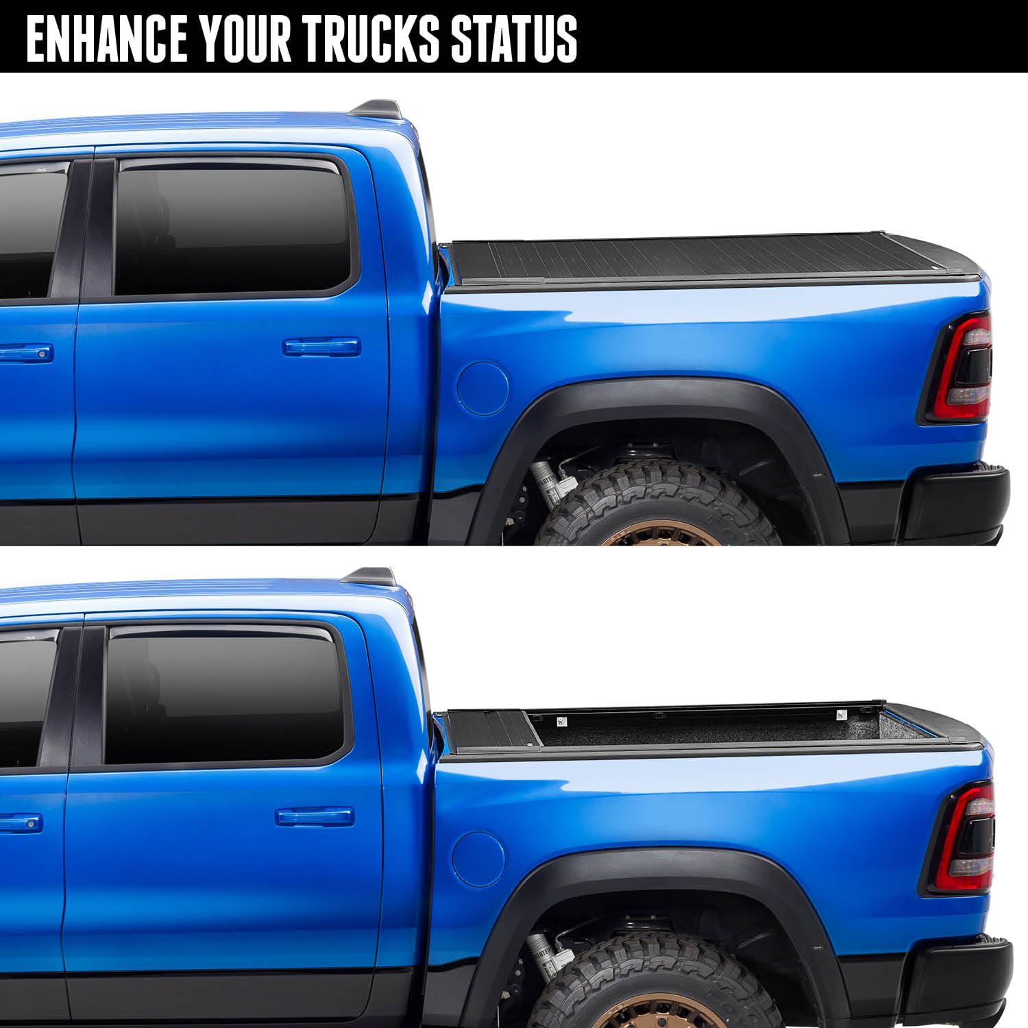 Retrax IX RealTruck Retractable Truck Bed Tonneau Cover | 30245 | Fits 2019 - 2025 Dodge Ram 1500 - Not RamBox Option 6' 4" Bed (76.3")