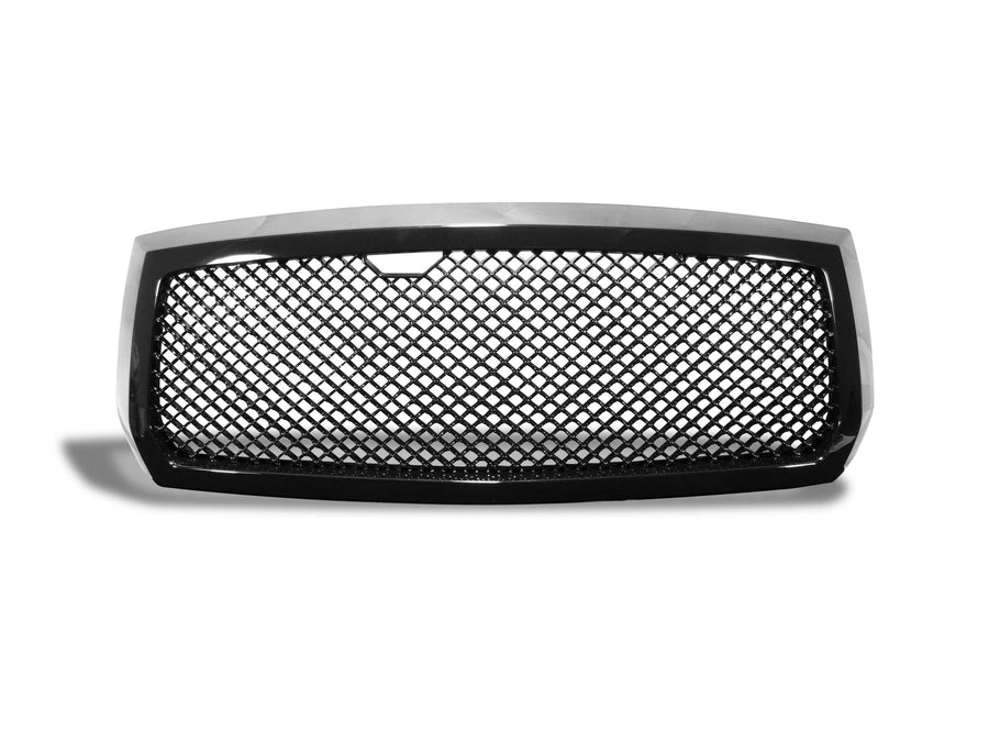 7147713 Armordillo USA Mesh Front Hood Grille - Gloss Black Fits 2005-2007 Dodge Dakota