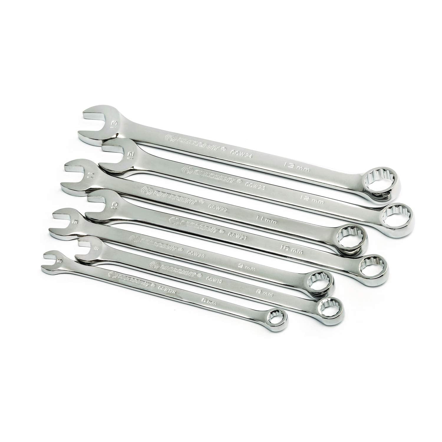 Crescent 12 Point 7 Piece Metric Combination Wrench Set - CCWSRMM7