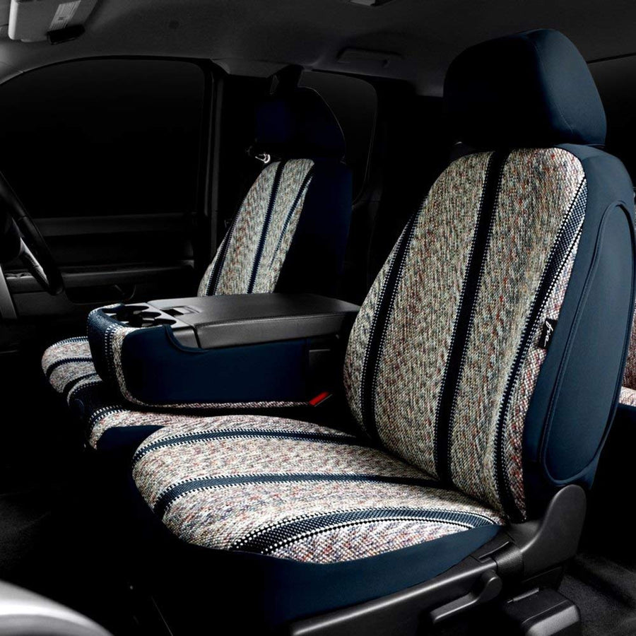 Fia Custom Fit TR48-23 NAVY Front Seat Cover Split Seat 40/20/40 - Saddle Blanket, (Navy)