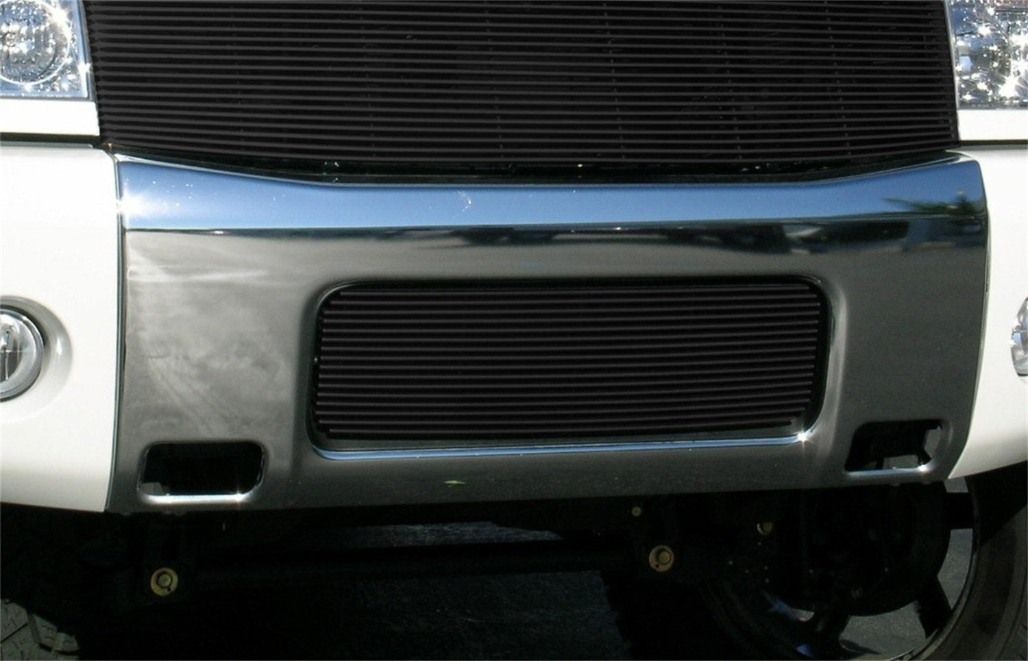 2004-2007 Armada T-Rex Grilles, 04-14 Titan Billet Bumper Grille, Black, 1 Pc, Bolt-On - PN #25780B