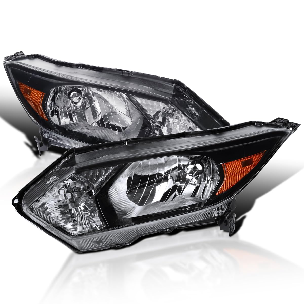 Shiny Black SPEC-D TUNING Headlights Compatible with 2016-2018 Honda HRV HR-V L+R Pair Head Light Lamp Assembly