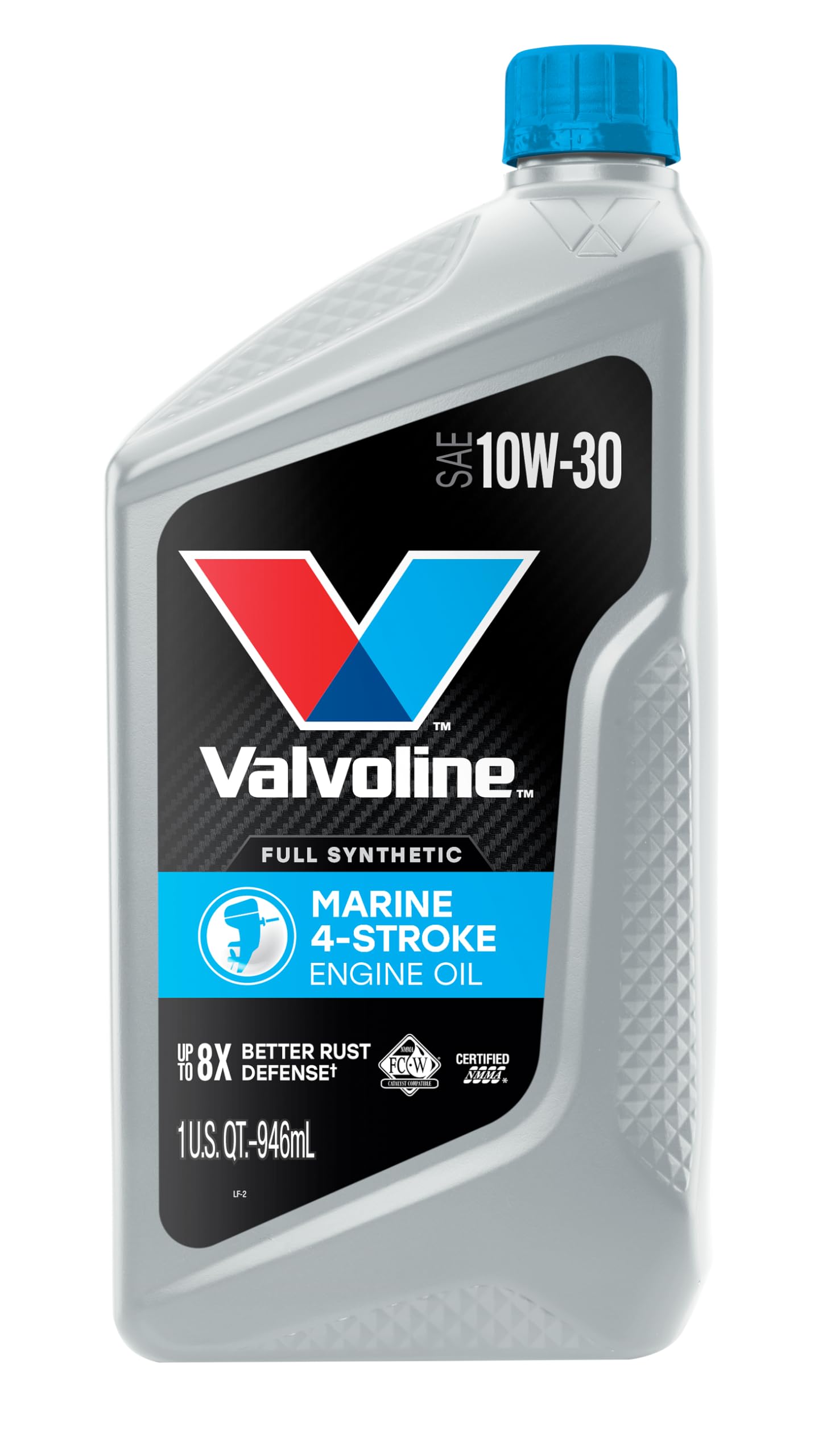 4-Stroke Valvoline Marine Full Synthetic Engine Oil 1 Quart (Pack of 6)