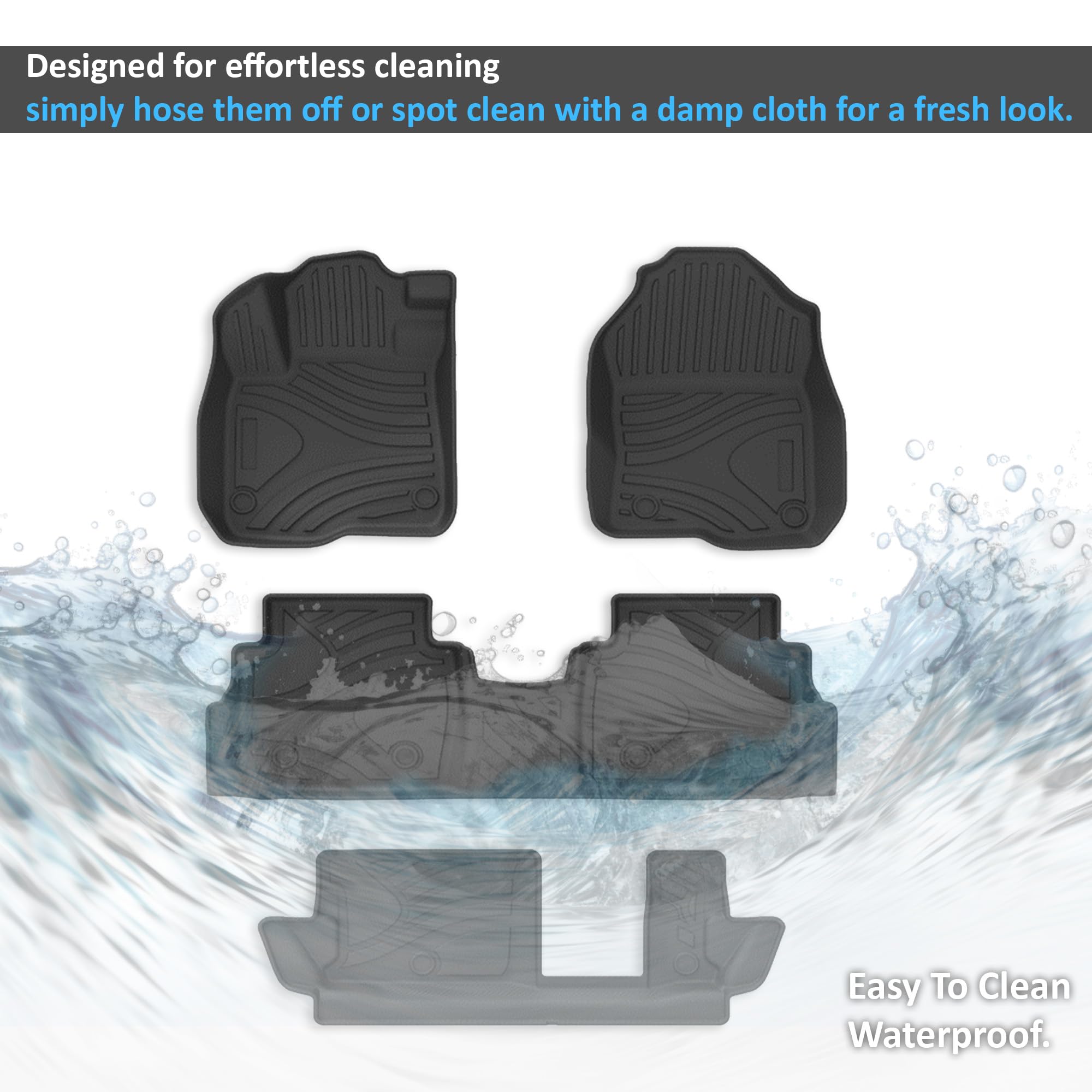 TOTALINER Black Horse Heavy Duty Floor Mat Anti-Skid Black 1.37'' Thickness Compatible with 2023-2023 Honda CR-V-FMHCR23