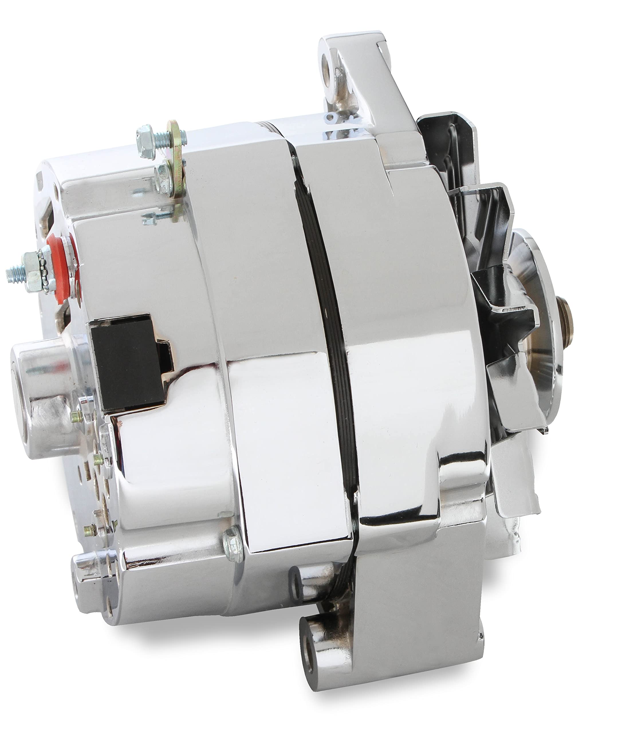 Chrome Mr. Gasket 5122 Alternator Late GM-Delco 80 Amp