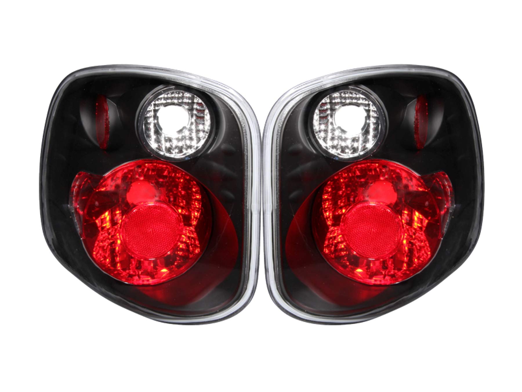 Ford F-150 Anzo USA 211143 Black Tail Light Assembly - (Sold in Pairs)