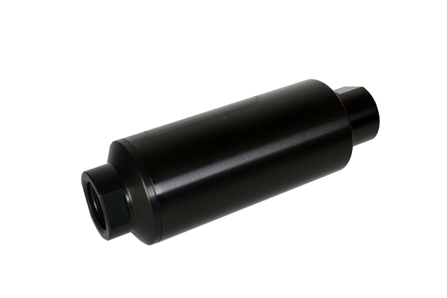 In-Line Aeromotive 12310 Filter, 10-Micron Fabric Element, ORB-12 Port, Nickel-Chrome, Pro-Series, 2-1/2" OD