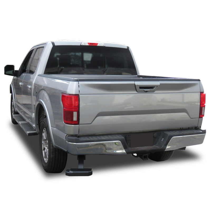 Retractable Black Horse Truck Bed Corner Step Black Compatible with 2015-2020 Ford F-150 -TBCFO15