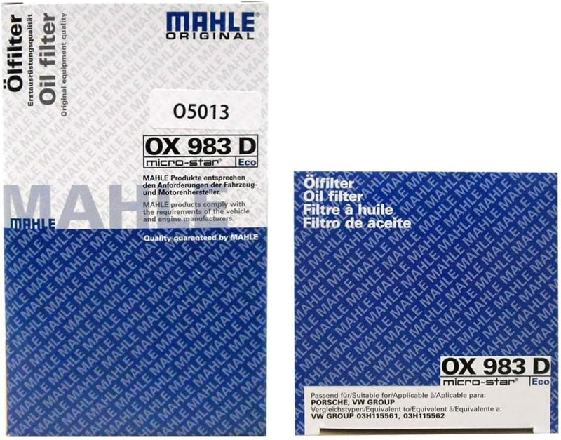 OX 983D ECO MAHLE Original Engine Oil Filter