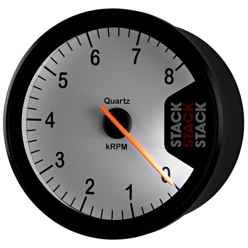 Stack Clubman ST200-08W White 80mm 0-8k RPM Tachometer