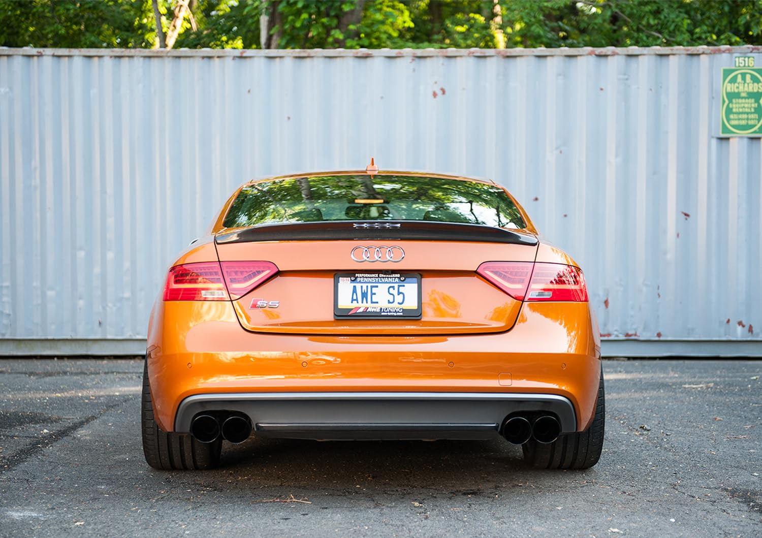 AWE Exhaust Touring Edition for Audi S5 3.0T - Diamond Black Tips (102mm)