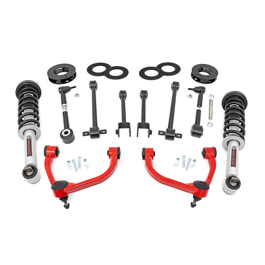 3" Suspension Lift Kit Rough Country for 18-24 Ford Expedition 4WD - 40231RED