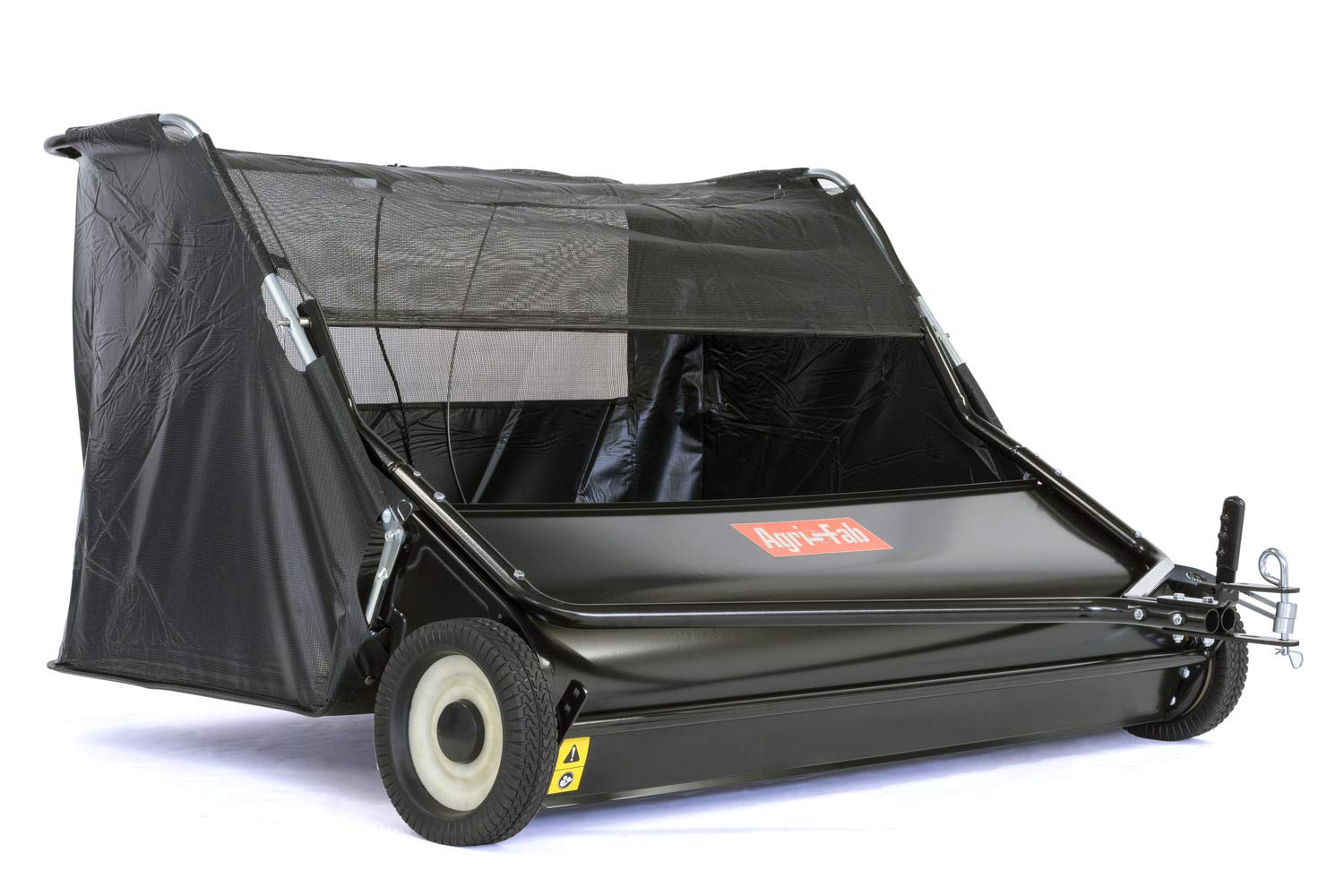 52" Agri-Fab Tow-Behind Lawn Sweeper, 26 cu. ft Hopper Bag Capacity; Leaf & Grass Catcher, with Adjustable Brush Height and Dump From Seat Handle