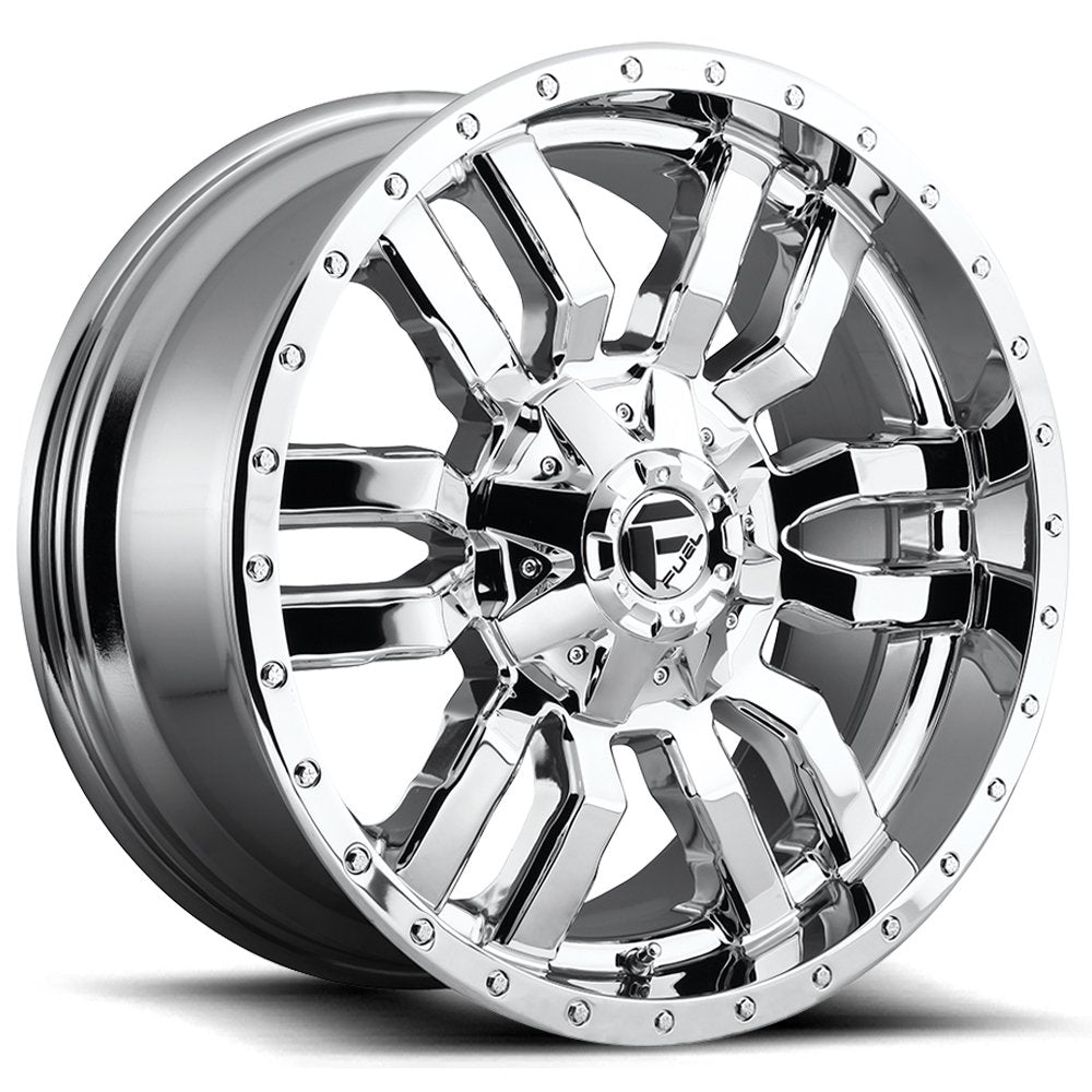 D631 Chrome Fuel Offroad SLEDGE Wheel with Painted and TPMS Compatible (20 x 10. inches /8 x 170 mm, -18 mm Offset)