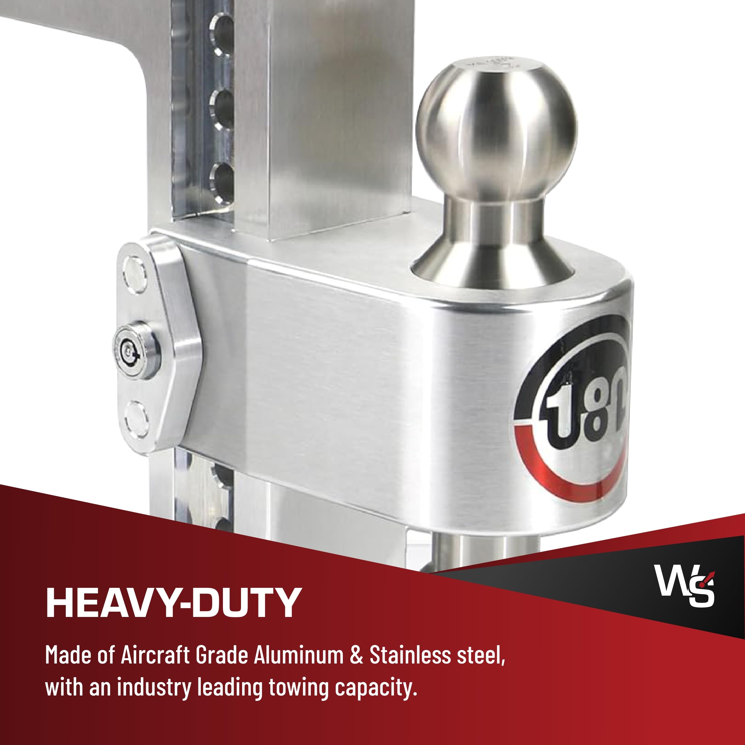 Adjustable Weigh Safe Trailer Hitch Ball Mount - 8" Adjustable Drop Hitch for 3" Receiver - Premium Heavy Duty Aluminum Trailer Tow Hitch w/ Stainless Steel Tow Balls (2" & 2 5/16") - 21,000 GTW