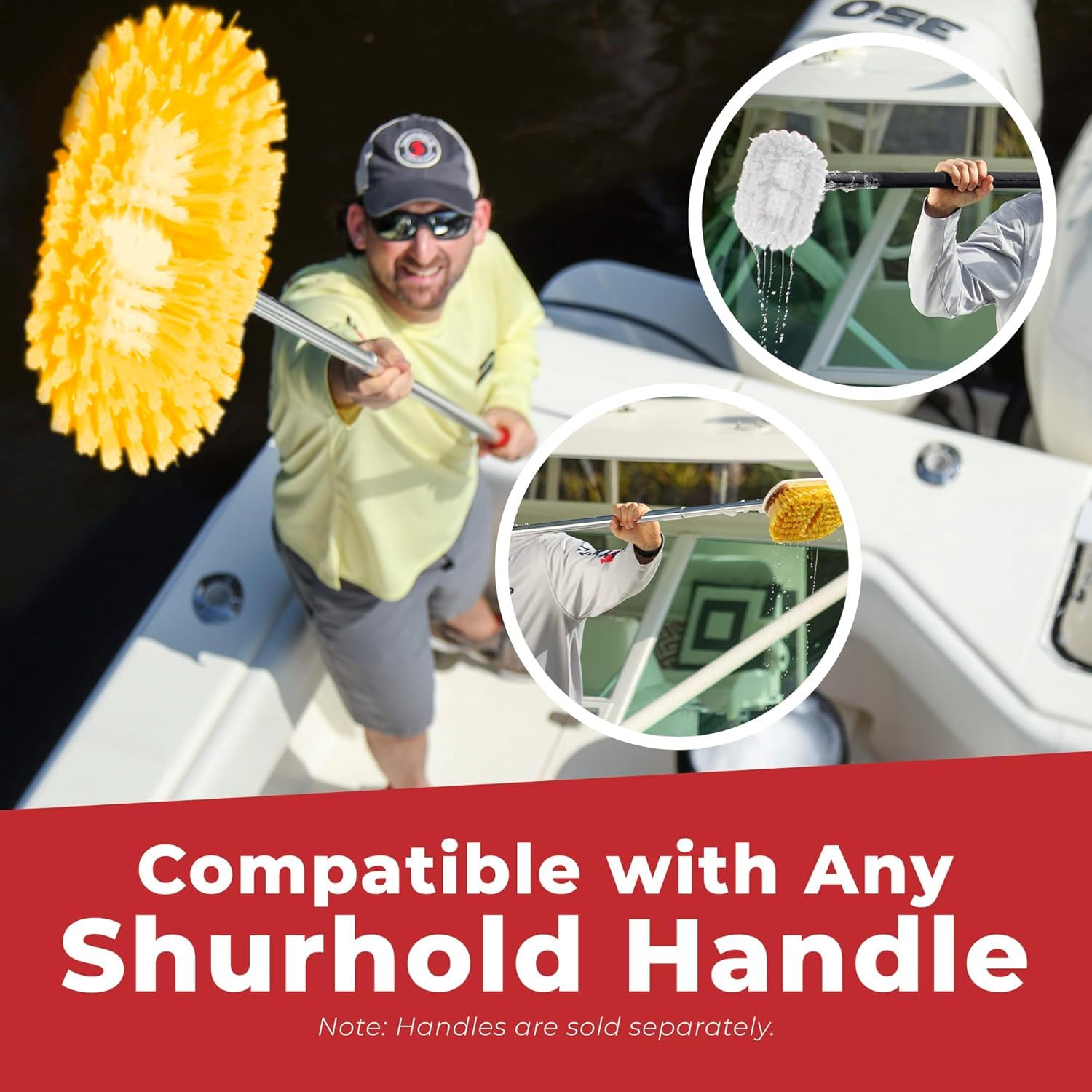 10" Shurhold Polystyrene Medium Bristle Deck Brush