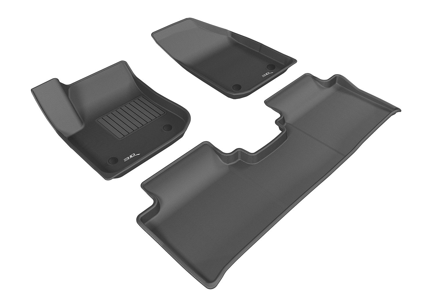 Complete Set 3D MAXpider L1BC02401509 Custom Fit All-Weather Floor Mat for Select Buick Envision Models - Kagu Rubber (Black)