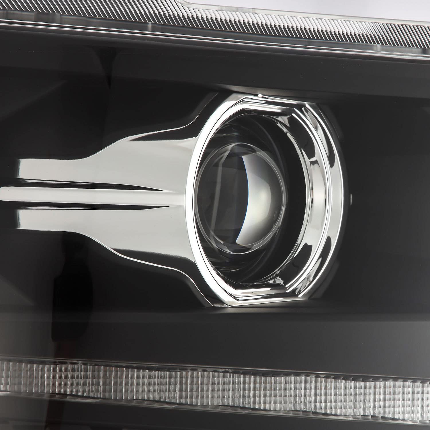 Chevy 1500HD AlphaRex 04-15 LUXX-Series LED Proj Headlights Black w/Activ Light/Seq Signal