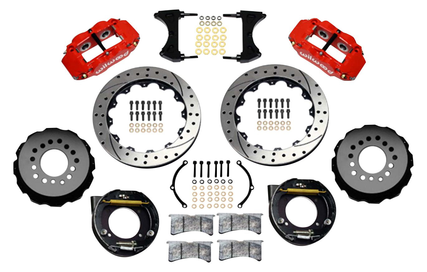 Rear FNSL4R P-Brk Kit,12.88", Drilled, Red