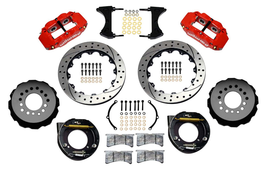 Rear FNSL4R P-Brk Kit,12.88", Drilled, Red