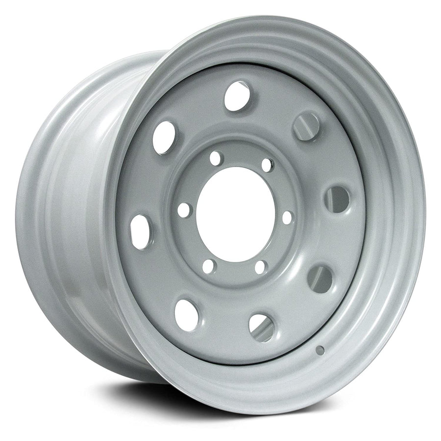 15" STEEL WHEEL RT 6 LUG X99120N Custom Wheel - 15x7, 10 Offset, 6x139.7 Bolt Pattern, 108mm Hub - Gray Rim