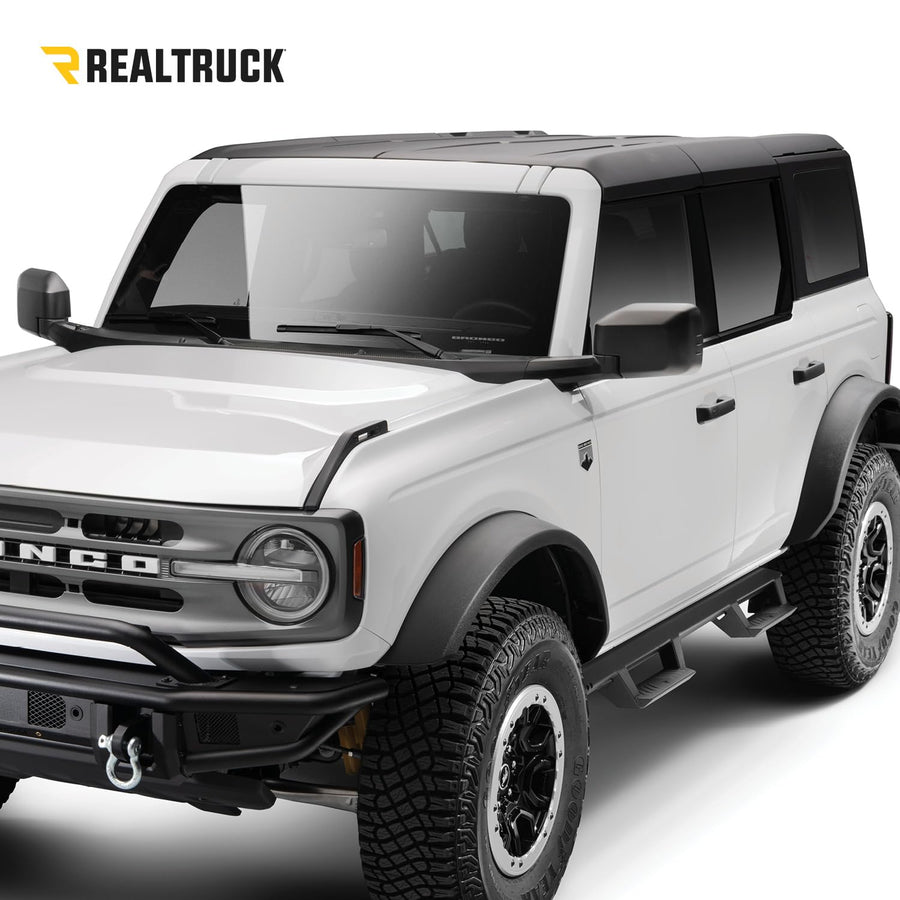 Ford Bronco RealTruck EpYx Steps | Cab Length, Steel, Textured Black | EXF214B-TX | Fits