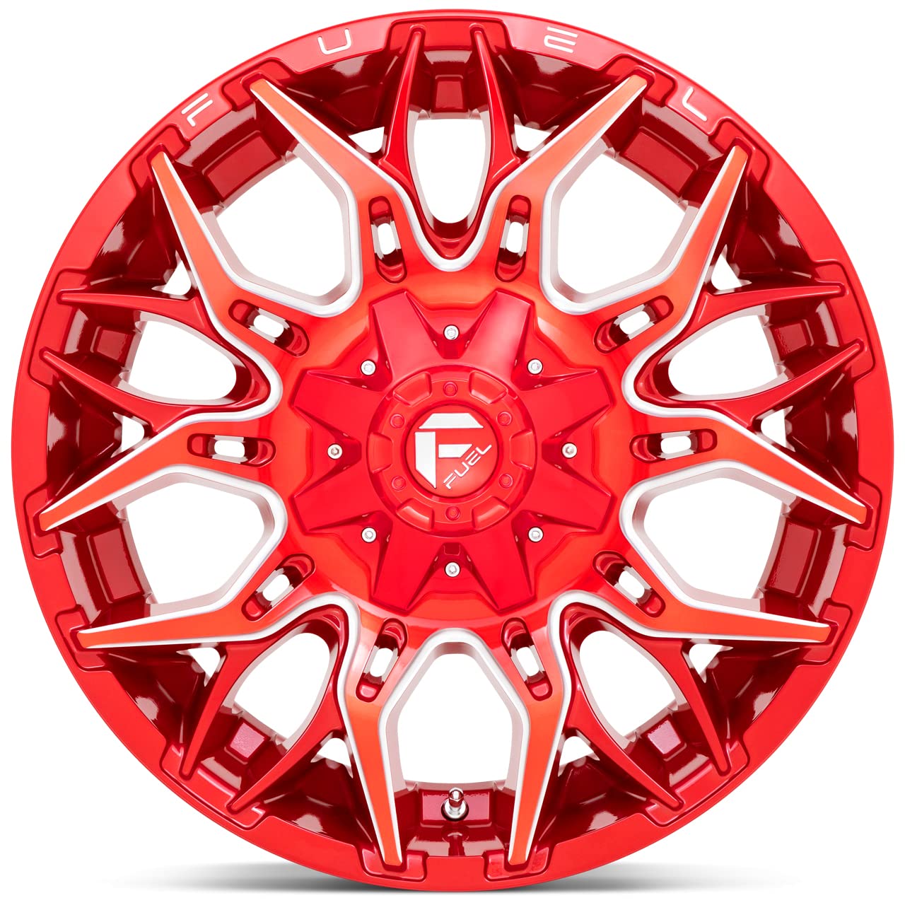 Fuel 1PC D771 TWITCH 22X12 5X114.3/5X127 Candy Red Milled Rim Wheel