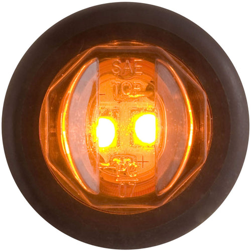 Optronics Led 3/4 Rnd C/M Amb Marker Lt Amber 2 Diode W/Grmt