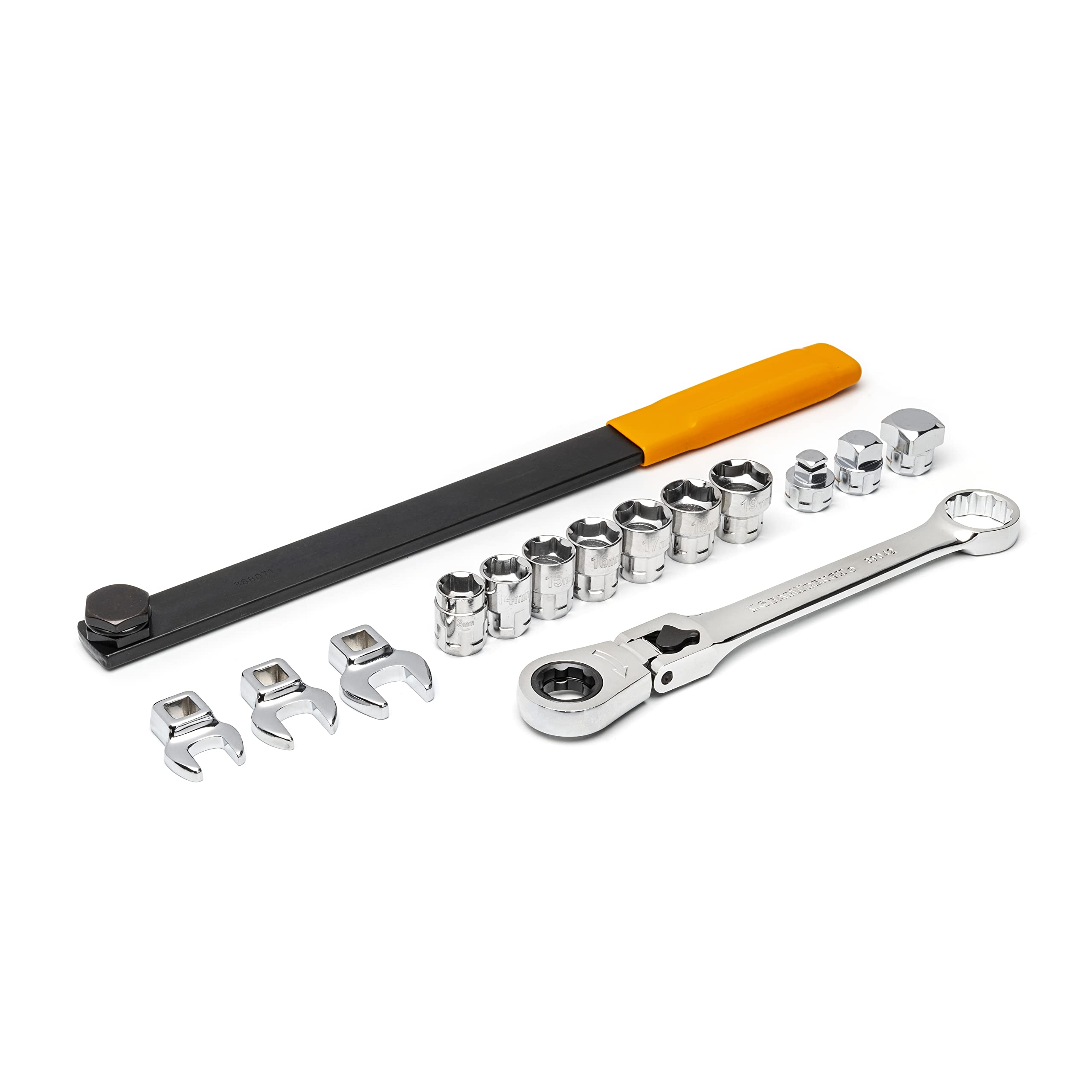 15 Pc. GEARWRENCH Serpentine Belt Tool Set with Locking Flex Head Ratcheting Wrench - 89000