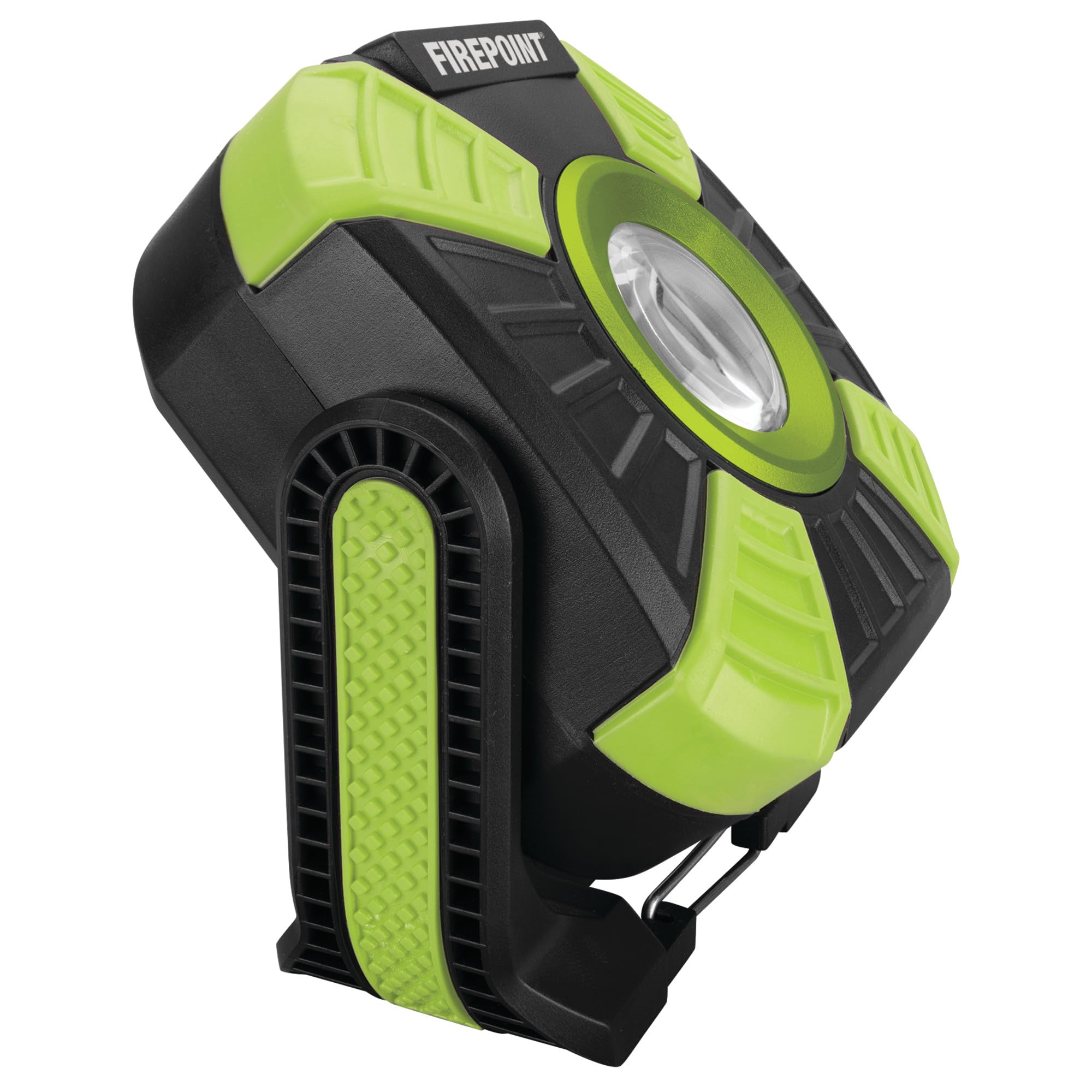 Firepoint Performance Tool W2635 1500+LM Li-Ion Utility Work Light, USB-C Charging, Swivel/Magnetic Base, Power Bank Capability, Black/Green