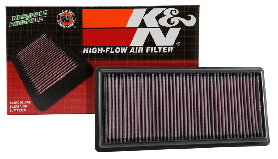 K&N Engine Air Filter: Washable, Increase Power & Acceleration, Premium, Replacement Car Air Filter: Compatible with 2016-2019 CADILLAC (CT6), 33-5052
