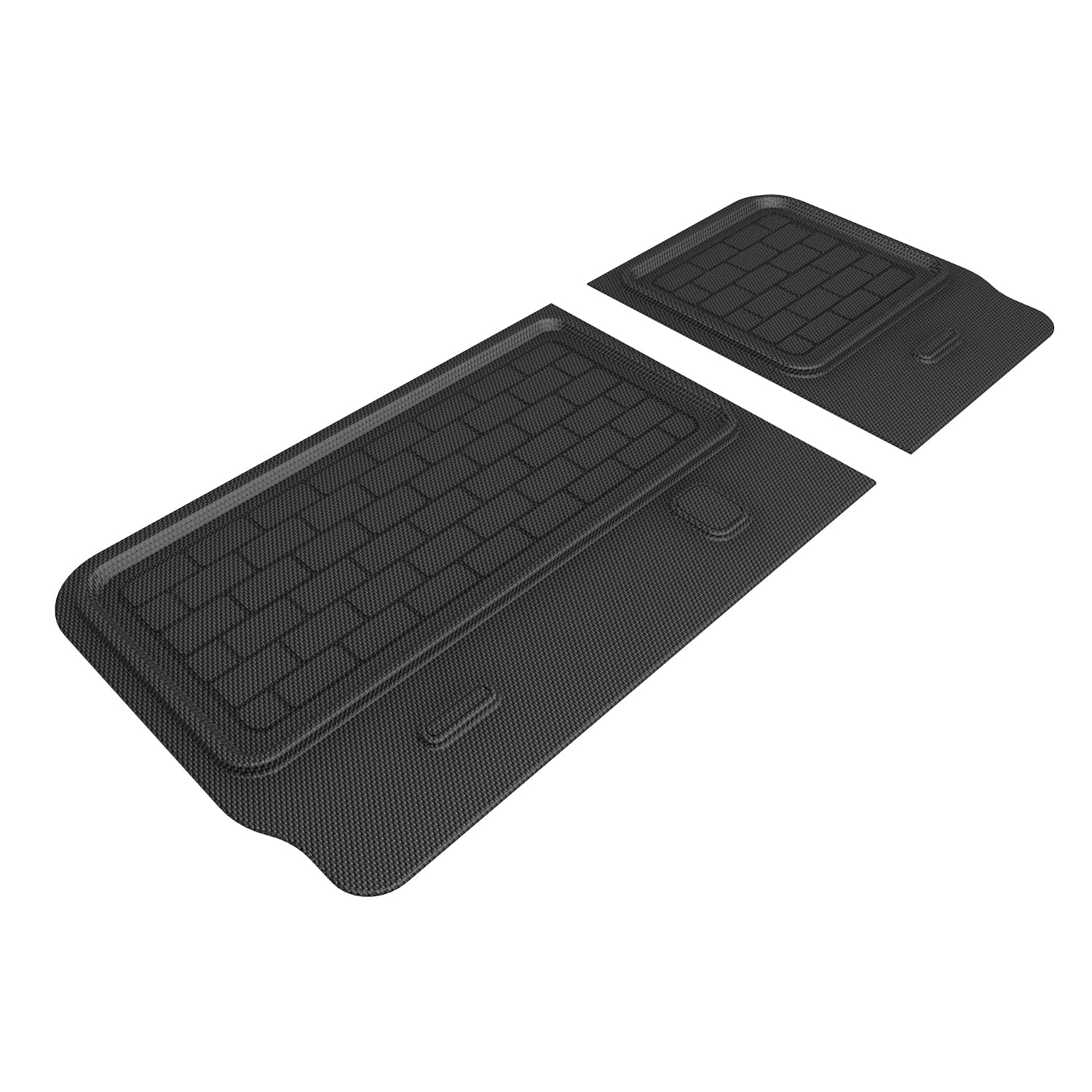 Kagu Floor Mat 3D MAXpider Custom Fit (Black) Compatible with Tesla Model X 5 & 7-Seat 2022-2026 - Seatback Protector