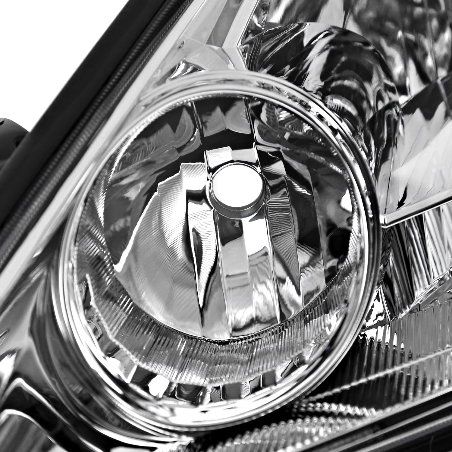 Chrome Headlights Spec-D Tuning Compatible with 2004-2005 Toyota Sienna, Left + Right Pair Headlamp Assembly