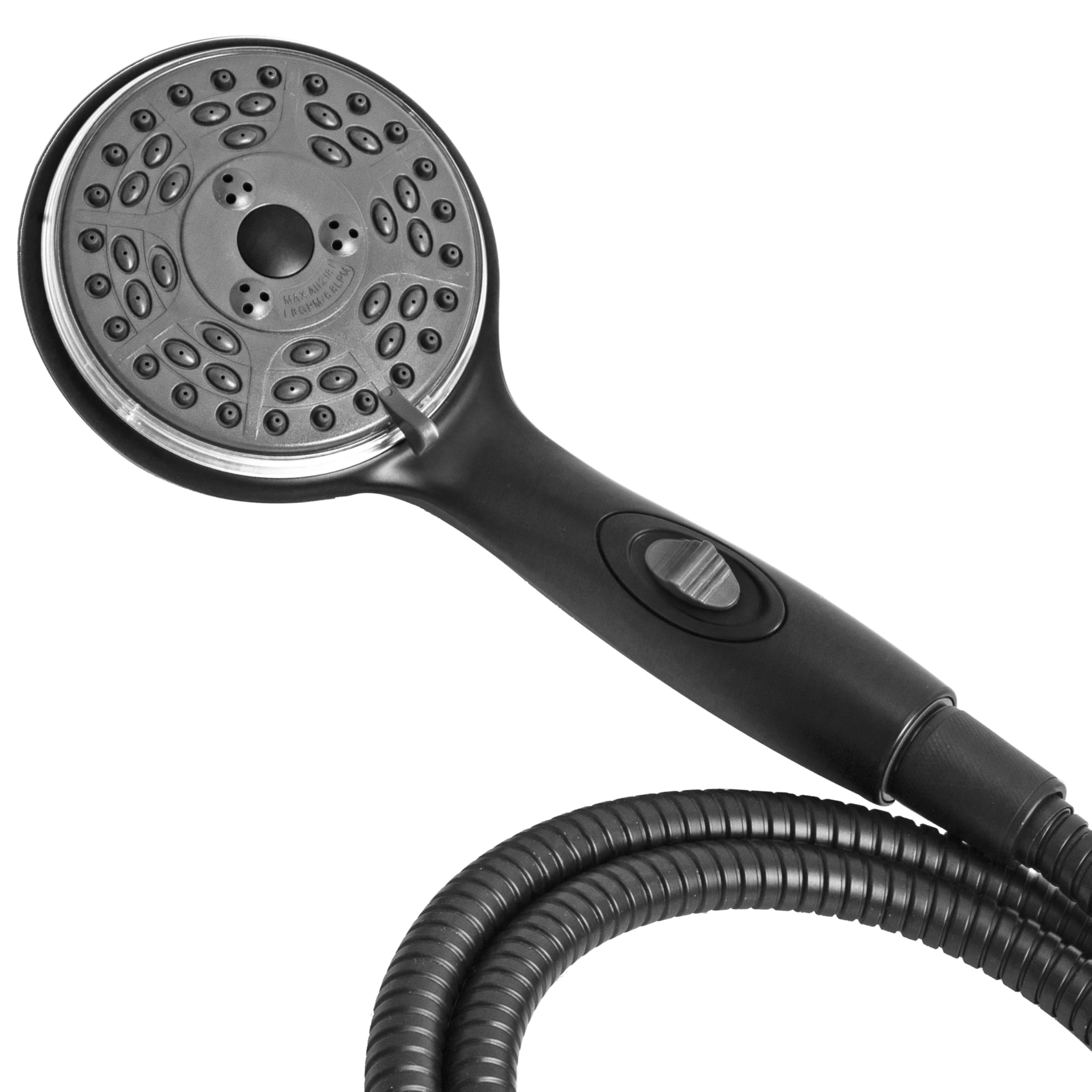 Dura Faucet Handheld Premium RV Shower Wand with Eco-Friendly On/Off Switch (Matte Black)