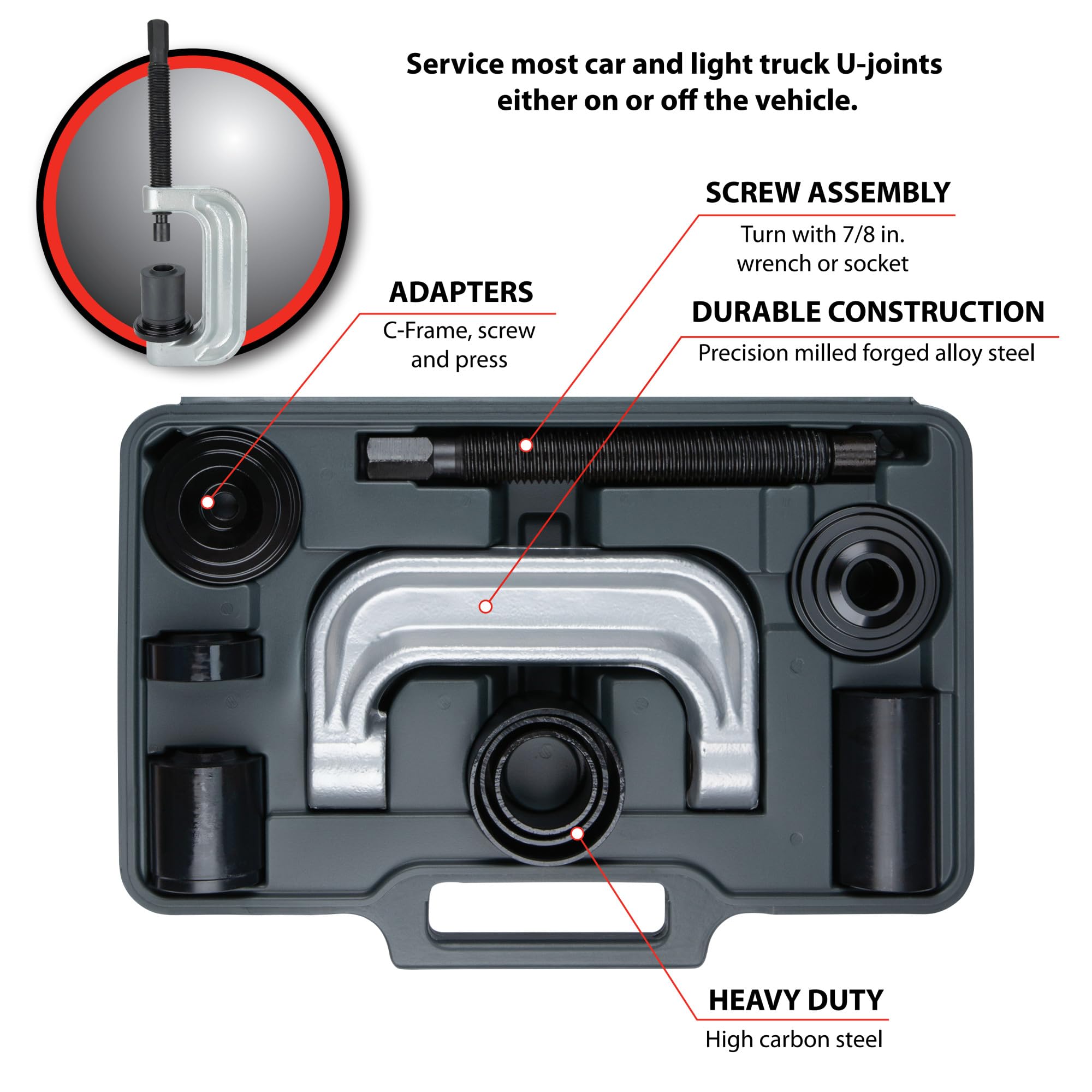 4-in-1 Performance Tool W89304 Ball Joint Adapter Set