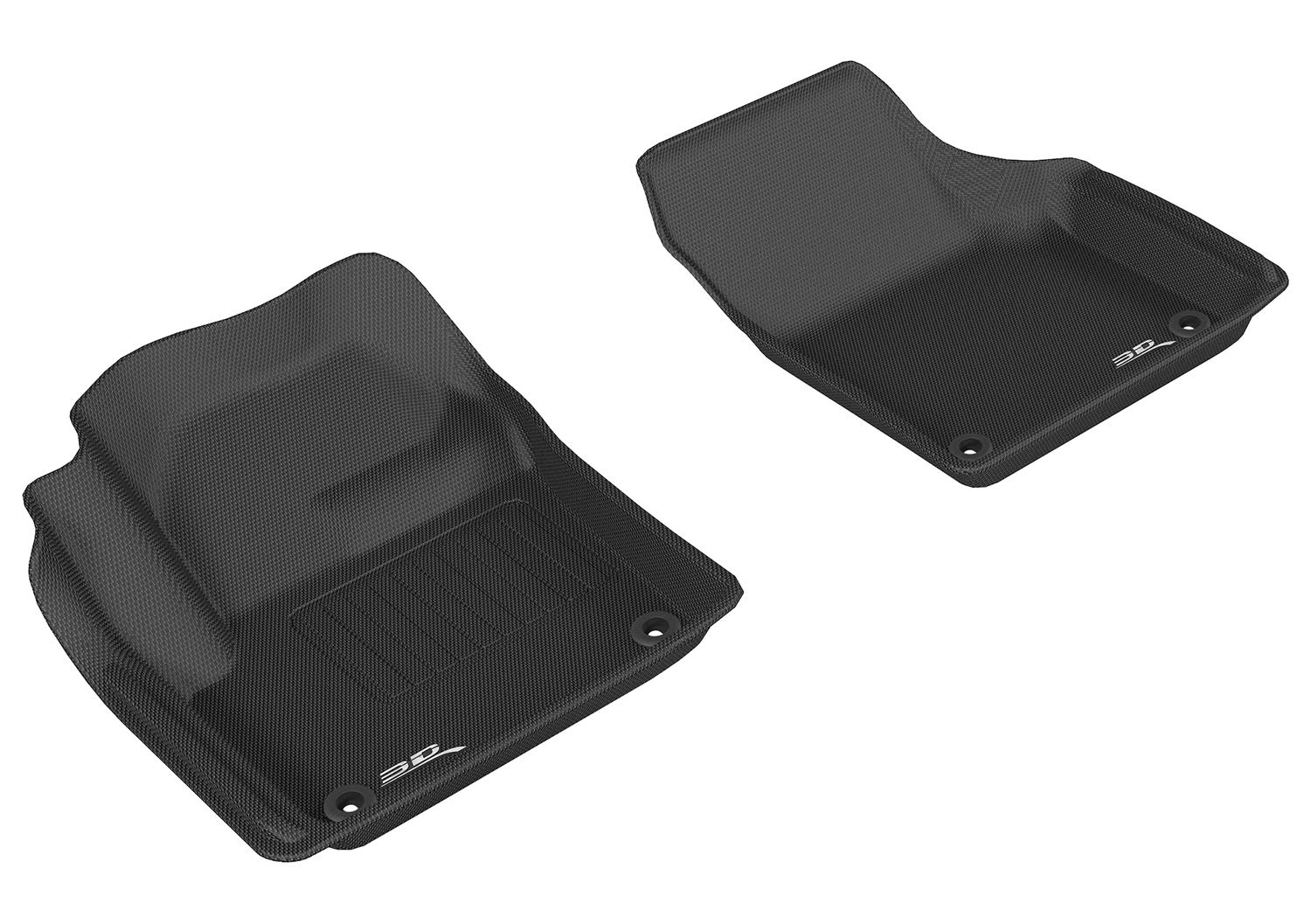 Kagu Floor Mat (Black) 3D MAXpider Custom Fit for 2015-2019 Land Rover Discovery Sport - 1ST Row