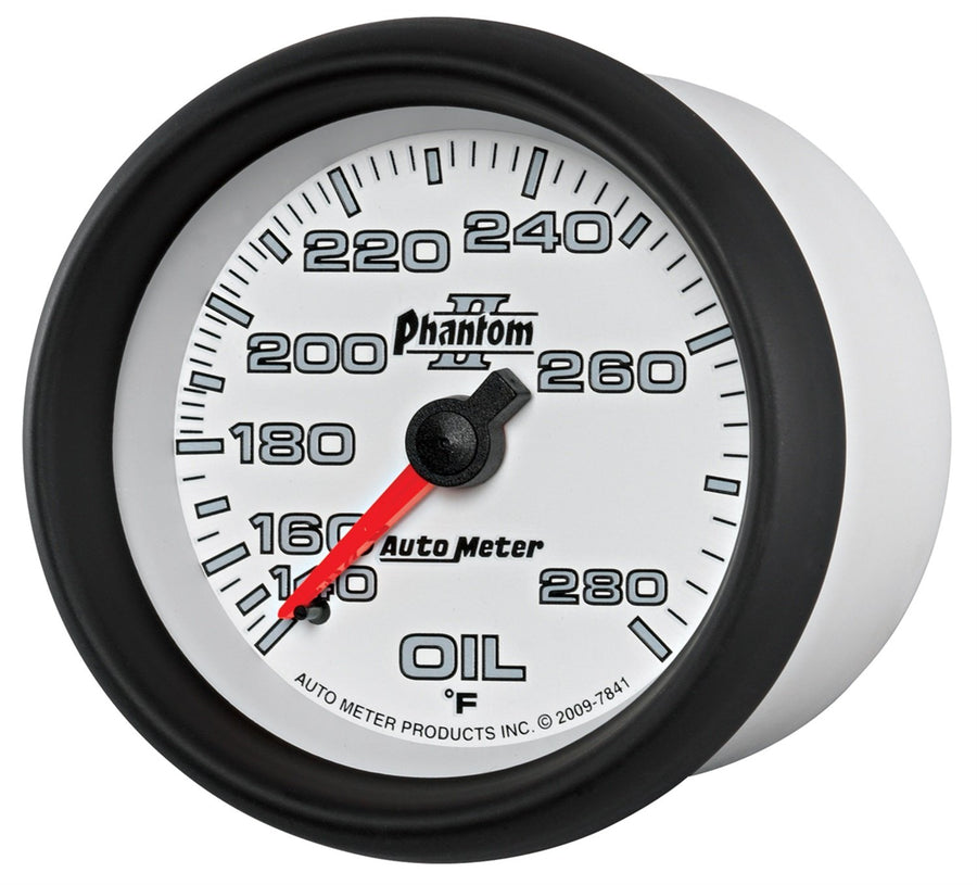 Auto Meter Phantom II 2-5/8" 140-280 F Mechanical Oil Temperature Gauge 7841