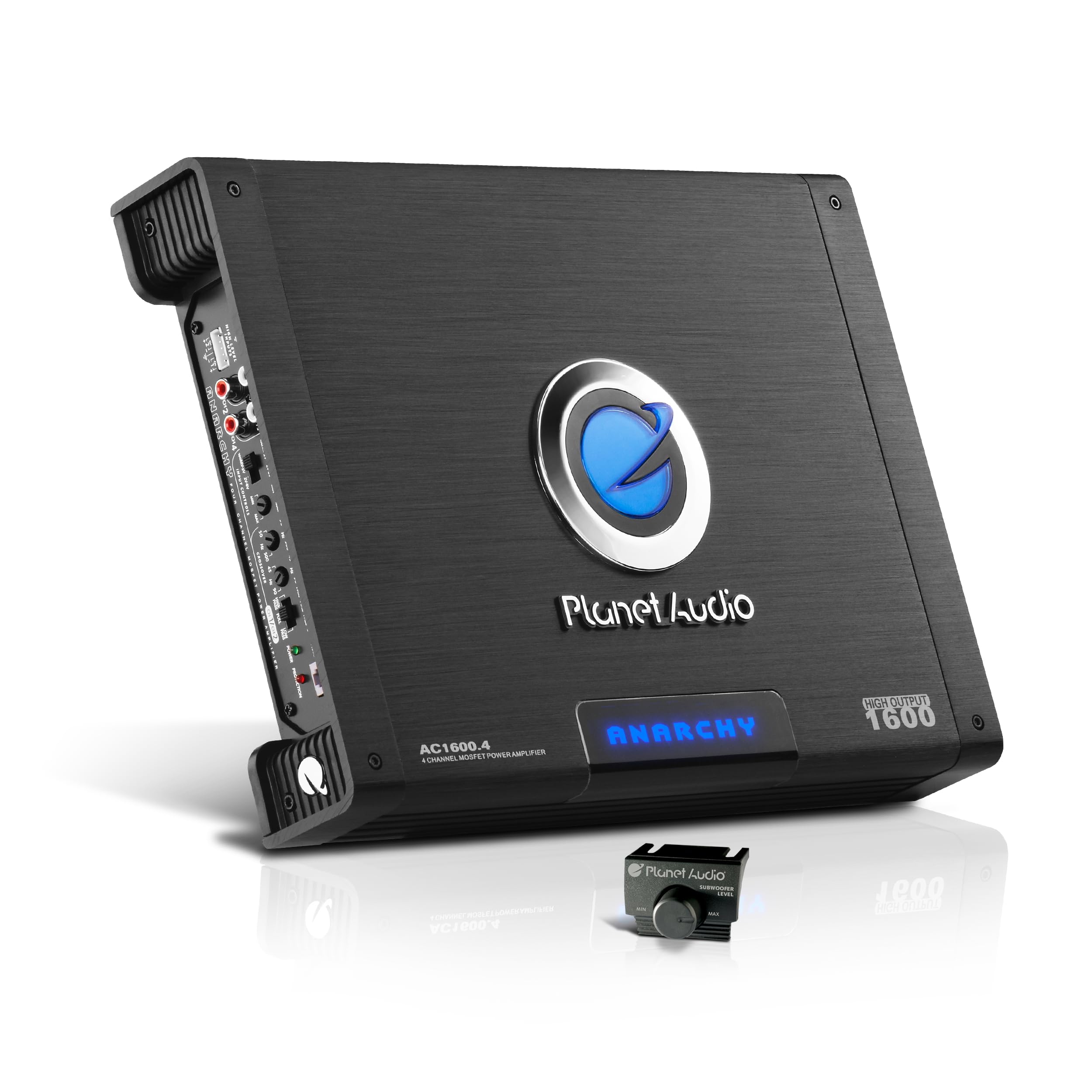 Planet Audio Anarchy Series AC1600.4 4 Channel Class A/B Car Amplifier - 1600 High Output, High/Low Pass Crossover, Hook up to Subwoofer for Bass