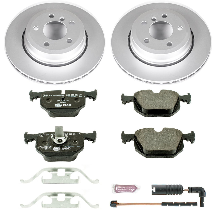 Rear Power Stop ESK5738 Euro-Stop Brake Kit and 1 Rear Sensor Wire For BMW X3 2004-2010 [Model Specific]