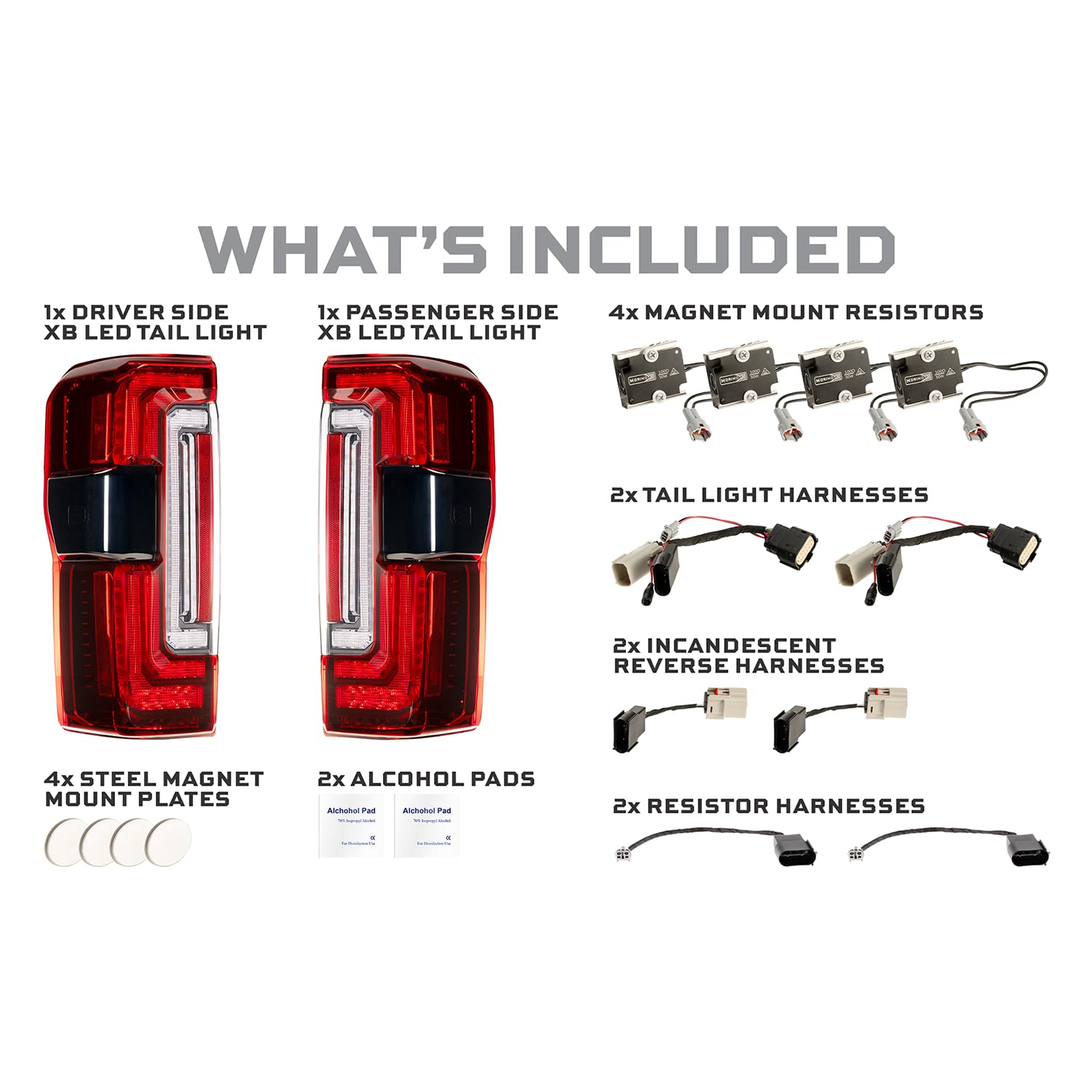 Morimoto Red XB LED Taillights for 2023-2026 Ford Super Duty (LF353)