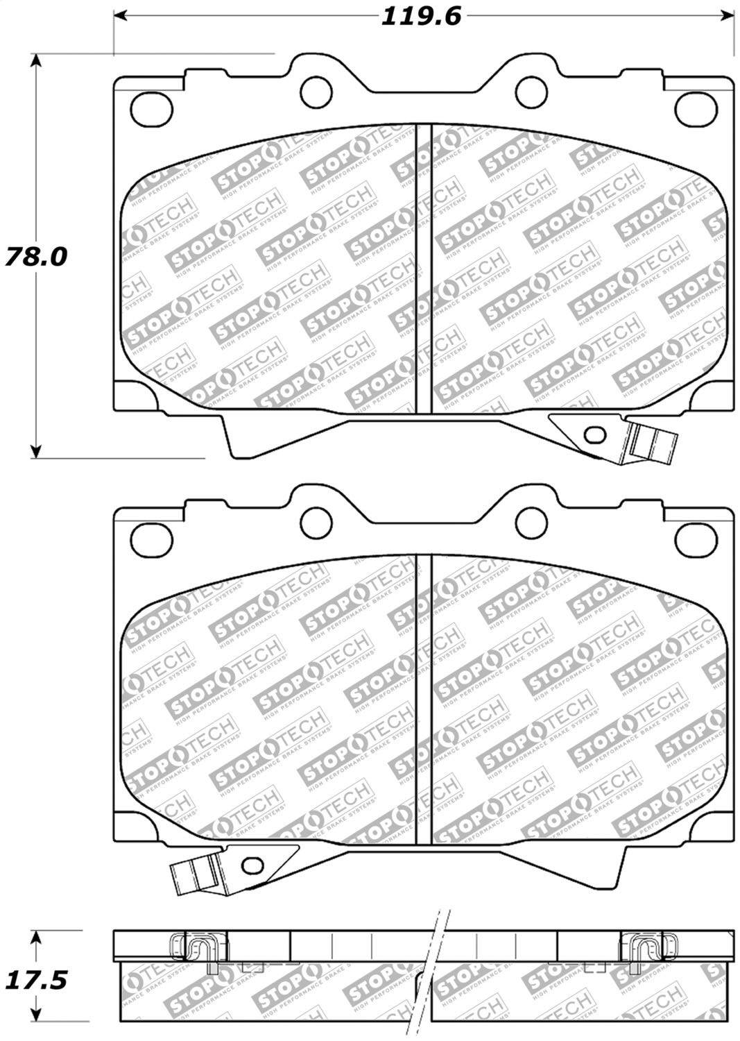 Brake Pads StopTech 305.07720 with Hardware Street Select