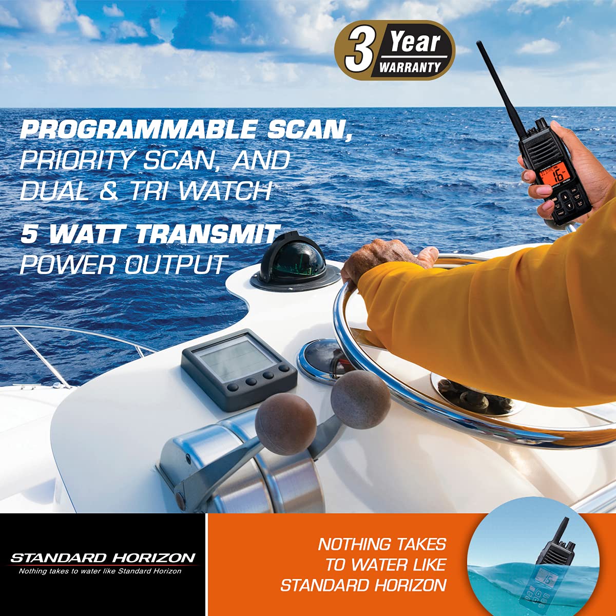 HX380 Standard Horizon 1.5" Handheld VHF Standard
